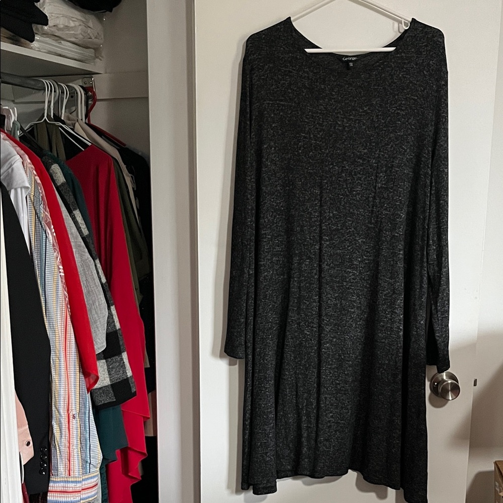 George Charcoal Long Sleeve Dress